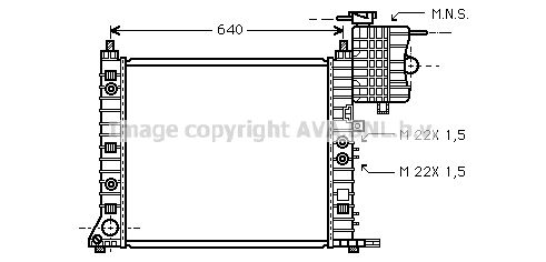 AVA QUALITY COOLING Jäähdytin,moottorin jäähdytys MSA2243